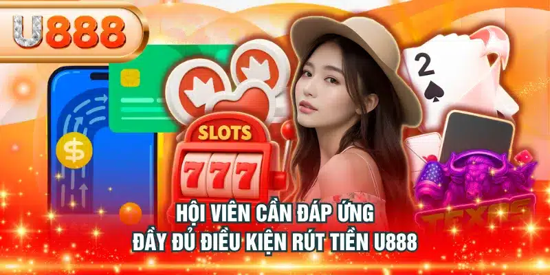 Hội viên cần đáp ứng đầy đủ điều kiện rút tiền U888