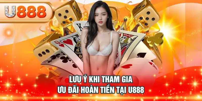 Lưu ý khi tham gia ưu đãi hoàn tiền tại U888
